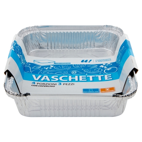 3 Vaschette 4 Porzioni con Coperchio U! Confronta e Risparmia